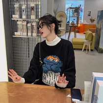 A little monster wearing a sweater in autumn and winter women loose lazy shirt casual slim Korean pullover sweater