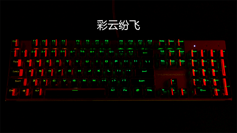 雷神蓝血人/红蜘蛛rgb炫彩背光机械键盘 无冲lol金属电竞游戏键盘