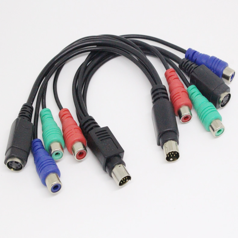 9-pin s-terminal to av cable s-terminal to component output cable video to card