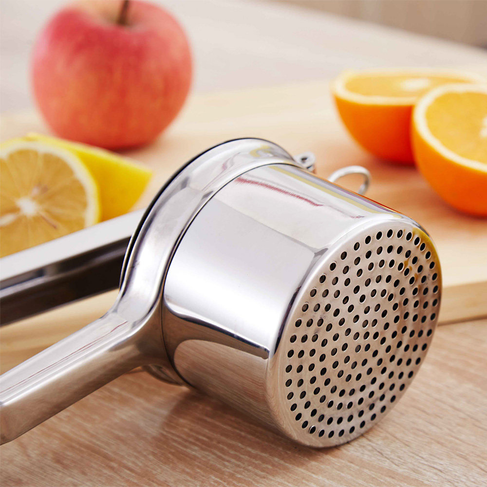 【loke 多功能手动水果榨汁器 不锈钢榨汁机薯土豆泥橙汁柠檬压汁器