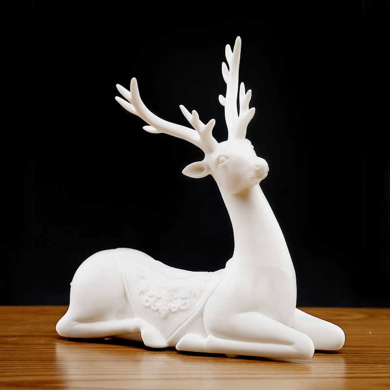 Oriental deer clay ceramic furnishing articles three - piece creative living room TV cabinet/f deer wine cabinet decoration arts and crafts