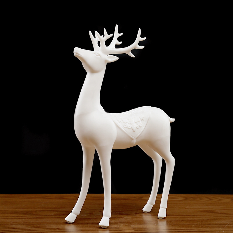 Oriental deer clay ceramic furnishing articles three - piece creative living room TV cabinet/f deer wine cabinet decoration arts and crafts