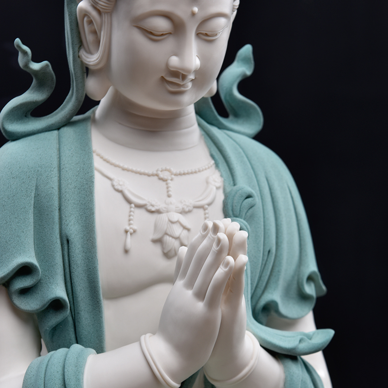 Blessing of Oriental clay ceramic guanyin furnishing articles dehua white porcelain its art club house sitting room porch decoration