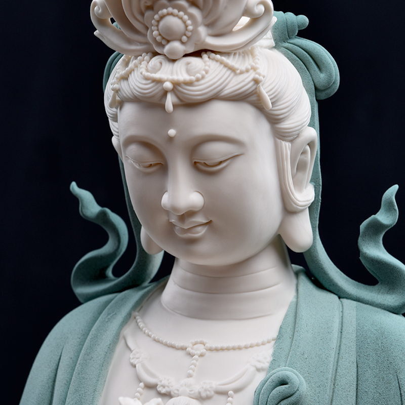 Blessing of Oriental clay ceramic guanyin furnishing articles dehua white porcelain its art club house sitting room porch decoration