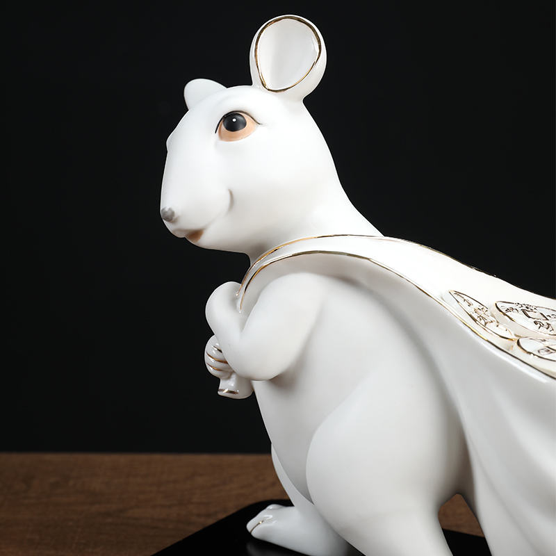 Oriental clay ceramic paint mice furnishing articles 2020 year of the rat mascot gift office/fill their carts