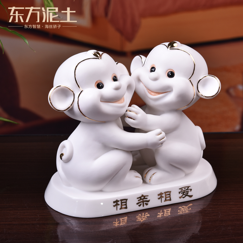 Oriental soil creative ceramic wedding gifts to the bride girlfriends memorable JiLian desktop decoration furnishing articles, gifts