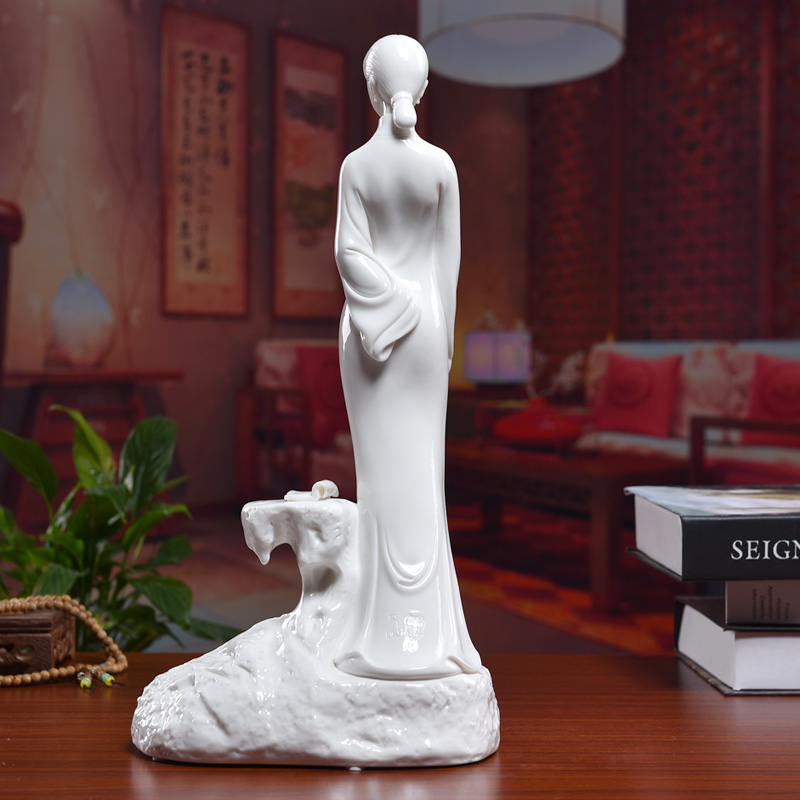 Oriental classical traditional Chinese characters furnishing articles dehua white porcelain its art clay ceramic rich ancient frame/youth