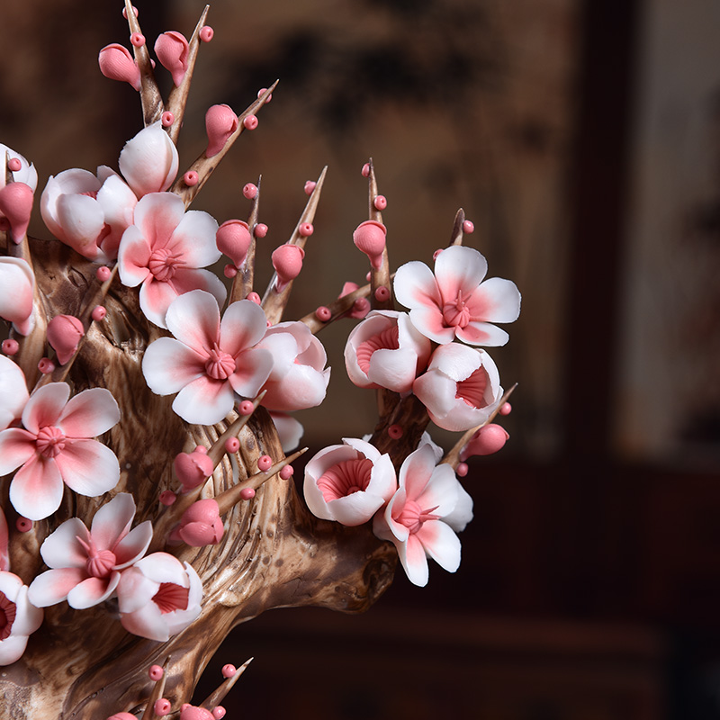 Oriental clay ceramic name plum furnishing articles its art sitting room porch decoration high - end gift/yipin mei