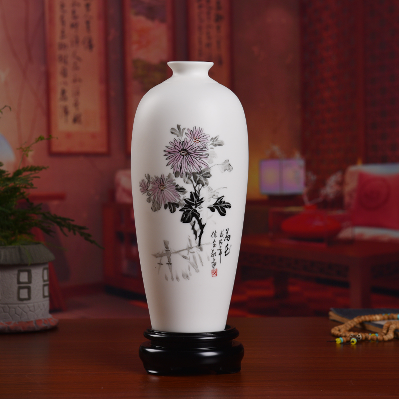 Oriental soil hand - made ceramic vase furnishing articles Chinese style household adornment art/by patterns