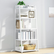 Simple steel and wood bookshelf multifunctional floor simple storage rack multi-layer storage storage rack practical combination display rack