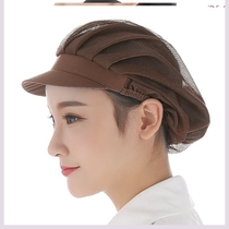 Womens hair anti-oil smoke work Chef baking factory hat white bag hair safety dust cap