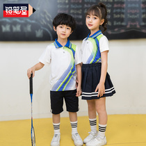 Primary school childrens class clothes Summer sports suit Dress Rehearsal for kindergarten clothes Customized China Wind Childrens school Summer short sleeves