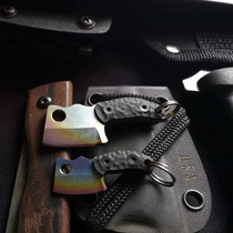 EDC pocket mini kitchen knife unpacking titanium blade G10 handle personality mobile phone car key hanging tool knife