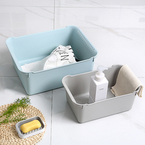 Extraordinary household plastic rectangular wash basin baby washbasin kitchen thickened drop-resistant basin laundry foot wash cat litter Basin