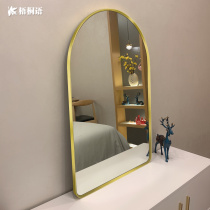 Makeup mirror wall-mounted home bedroom vanity mirror light luxury HD Japanese mirror wall restaurant decorative mirror with frame