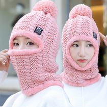 Hat female winter warm thickened Korean tide knitted hat Joker winter cycling solid color female wool hat casual hat