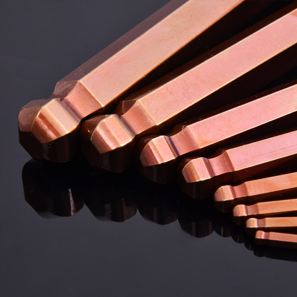 华丰巨箭内六角扳手单支s2 l型平头球头六角螺丝刀 汽修维修工具