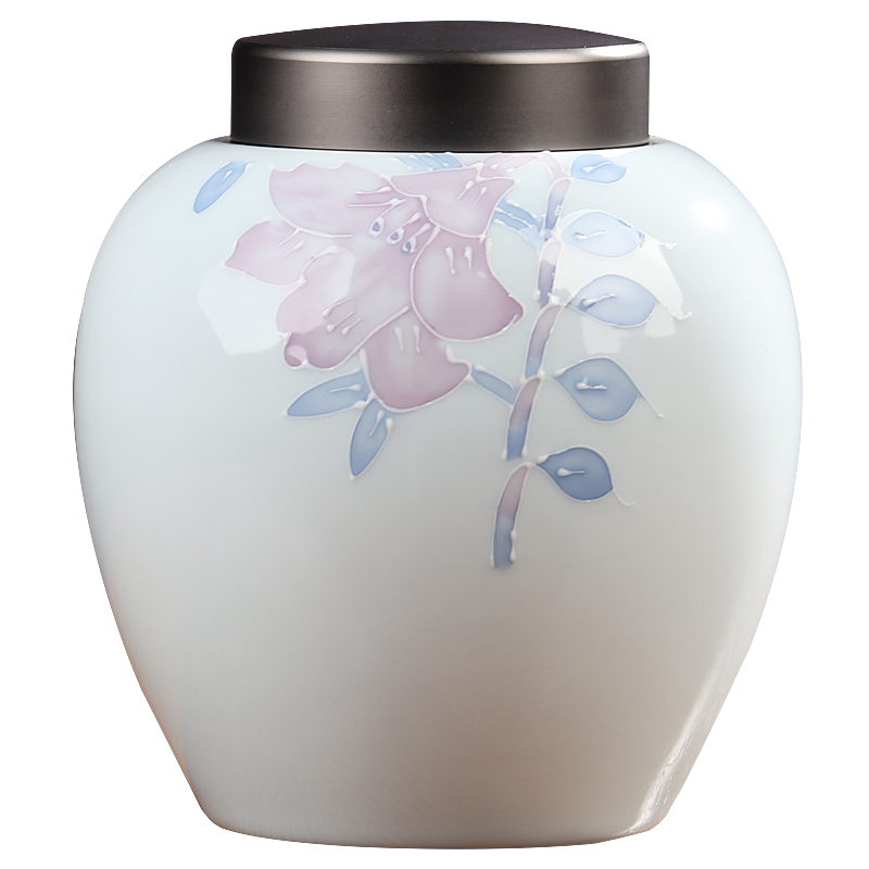 Ceramic household seal tea pot with cover tea boxes portable individuality creative fashion storage pot pu 'er tea
