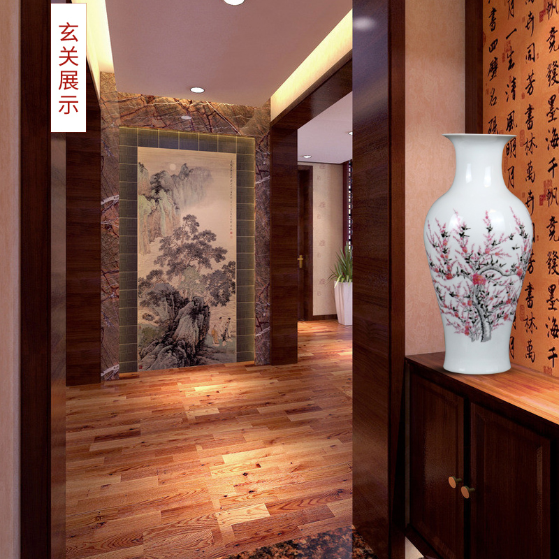 Jingdezhen ceramics vase furnishing articles I and contracted manual flowers in Chinese flower arranging office sitting room adornment