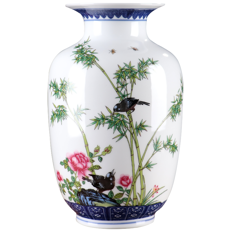 The Bucket color blue and white porcelain vase furnishing articles sitting room TV ark, small decorative arts and crafts flower arranging archaize jingdezhen ceramics