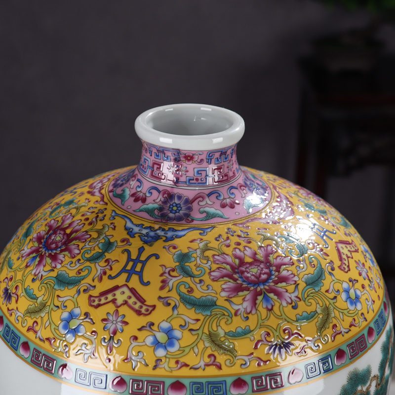Large furnishing articles sitting room of Chinese style with cover archaize yongzheng vases of jingdezhen ceramics decoration crafts high quality goods