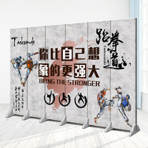Custom Screen Partition Training Taekwondo Martial Art Gallery Folding Mobile Minimalist Modern Shelter Office Background Wall