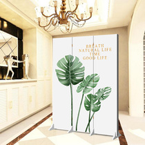 Nordic banana leaf screen partition wall living room entrance green plant folding mobile small bedroom shelter home View