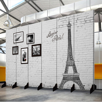 Screen folding partition living room Mobile European simple modern porch office bedroom beauty retro fabric folding screen