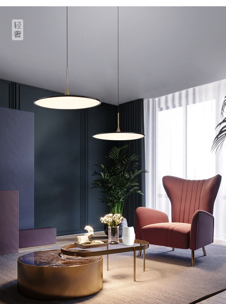 简约现代餐厅吊灯创意网红灯北欧卧室灯单头灯饰大气客厅轻奢灯具
