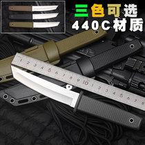 BR outdoor knife Self-defense military knife High hardness knife straight knife cutting edge field survival saber retired portable knife