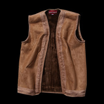 National style Foreign Trade original single export cut tail goods autumn and winter mens casual plus velvet warm vest sleeveless jacket