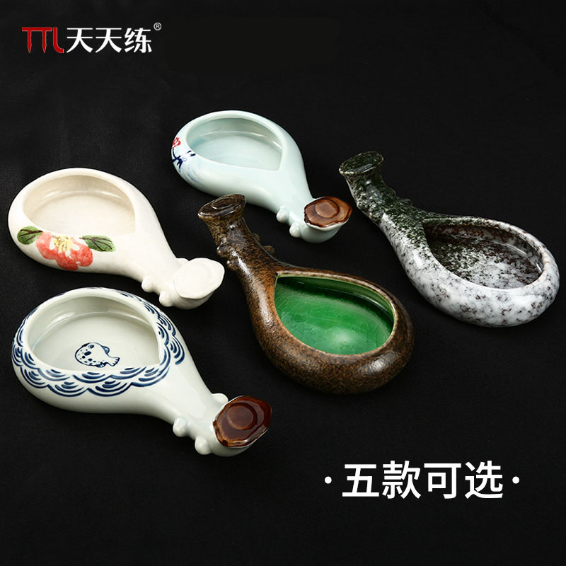 Practice everyday multi - purpose ceramic the inkwell ink dish imitation porcelain ink fountain pen writing frame creative pipa with cover the traditional Chinese painting ink stone calligraphy Practice writing brush with lick of ink cartridge plate of four treasures of the study supplies