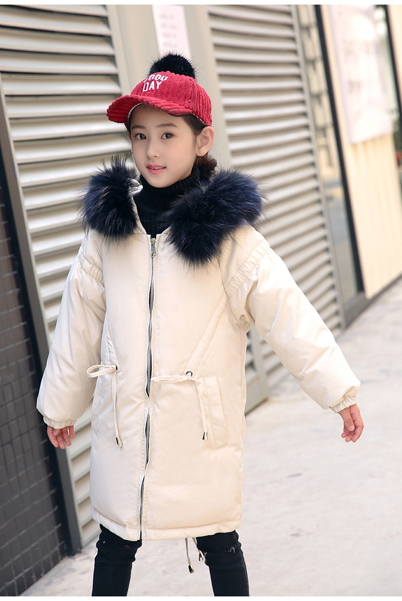 儿童羽绒服女童中长款女孩童装加厚女大童小孩2018新款反季清仓