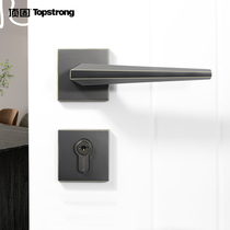 Dinggu door lock indoor bedroom split room door lock Jingzhi bathroom solid wood door handle silent lock set household