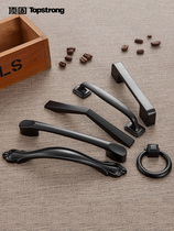 Top solid handle American light luxury wardrobe door cabinet drawer handle cabinet single hole small handle modern minimalist European style