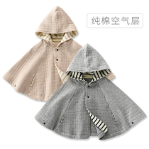 Japanese infant cloak cloak baby spring and summer out thin windproof warm cloak cotton air layer shawl