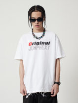 Jumpnext Simple Letter Print Short Sleeve T-Shirt Summer Casual Trendy Couple Loose Bottoming Shirt