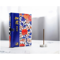 Chrysanthemum peony Japanese incense Hall imported high-end Gala natural agarwood book gift box gift gift incense to help sleep