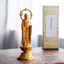 Great wish Kizo Japan imported pure gold-plated Buddha statues hand-held pieces Kizang King Bodhisattva petition