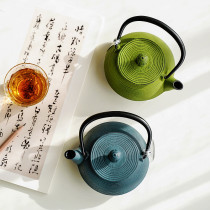 Blue tile Ruocao Japan imported rock casting thousand sections of tea iron pot Southern Iron emergency teapot teapot tea ceremony tea art