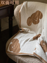 ins blogger self-leaving a dog with a dog blanket double sided available cover blanket four seasons knit blanket for a small blanket travel blanket