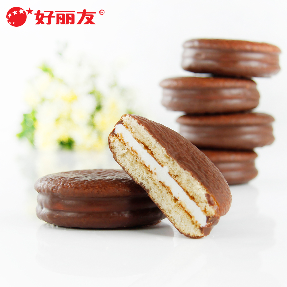 好丽友派60枚大包装 巧克力味休闲糕点蛋糕早餐代餐零食大礼包