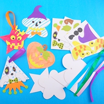 Hipo Halloween Hanging Pendant Kindergarten Handmade DIY Material Funny Magic Witch Pumpkin