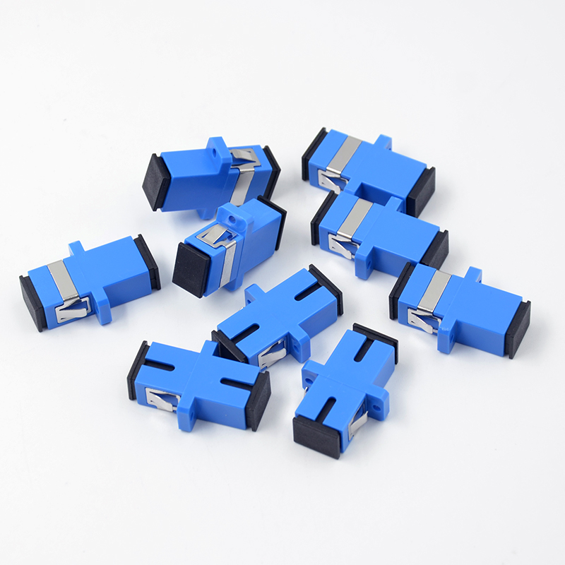carrier grade sc-sc optical fiber coupler flange simplex flange straight to joint adapter connector