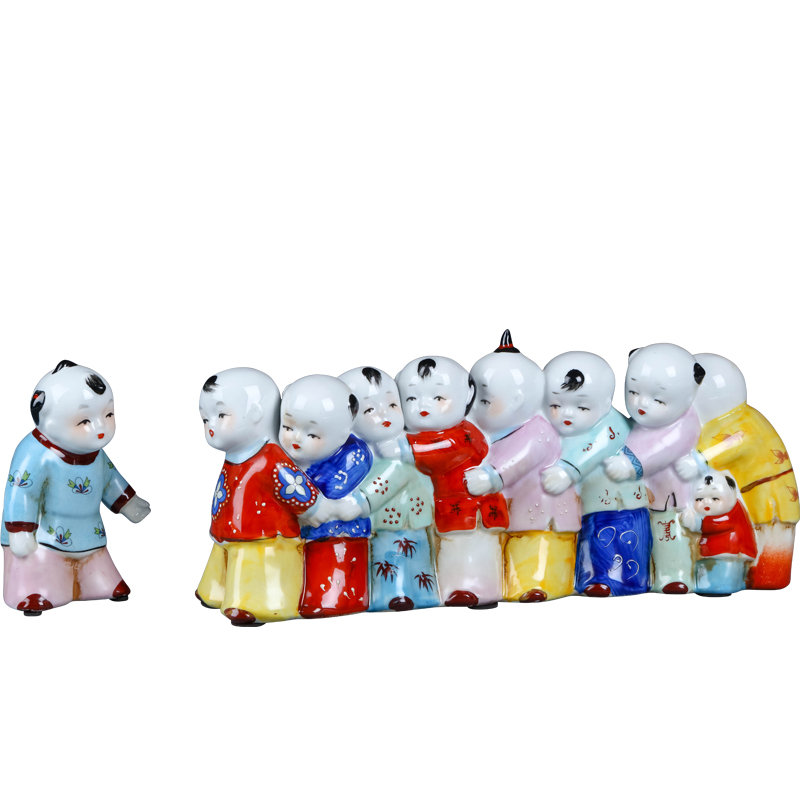 Jingdezhen porcelain dolls small creative home furnishing articles express character its sitting room decorates classic rural desktop