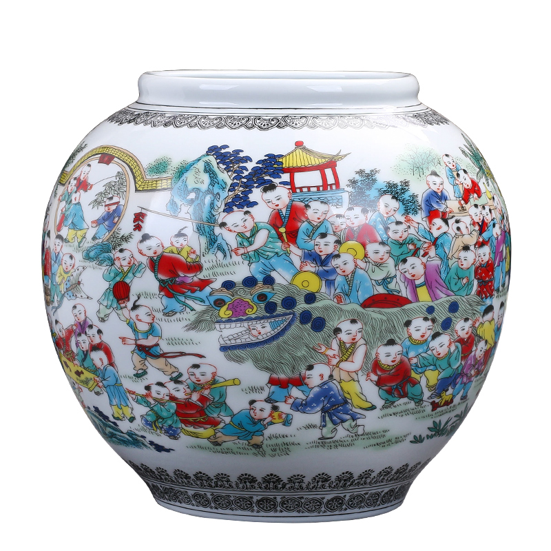 Jingdezhen ceramics, the ancient philosophers figure creative archaize large storage tank vases, flower arrangement sitting room adornment is placed