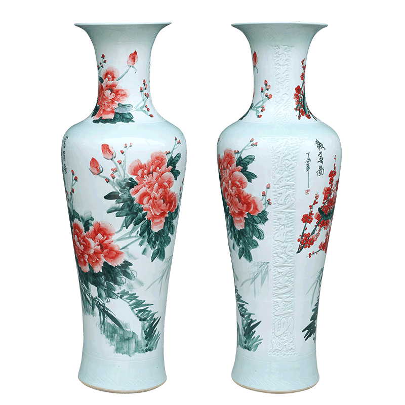 Jingdezhen ceramics of large vase beaming new Chinese style living room TV ark place 1 m 2 gifts