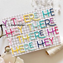 Cutting template DIY mold cutting die greeting card album Scrapbook Making tool letters decorate