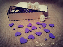 Heart-shaped wood creative DIY personalized customization 3D three-dimensional wedding wedding love tag Fingerprint sign-in tree signature