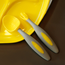 bbox baby training eating elbow fork spoon baby food spoon children silicone fork spoon not hurt mouth licking spoon